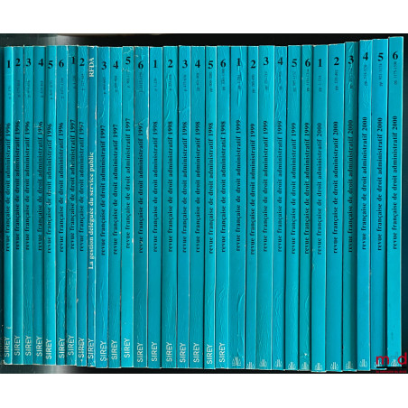 REVUE FRANÇAISE DE DROIT ADMINISTRATIF, de 1984 (n° 0) à 5/2023 [strictement complet]