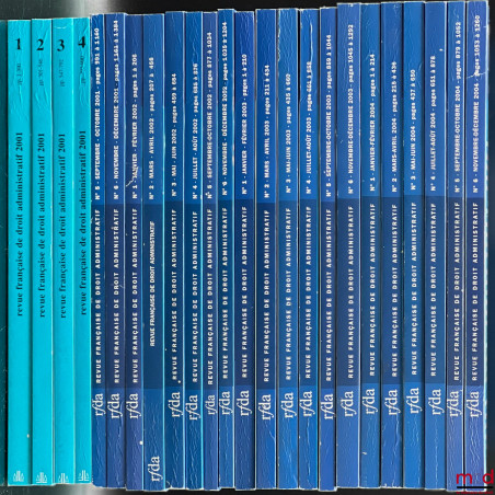REVUE FRANÇAISE DE DROIT ADMINISTRATIF, de 1984 (n° 0) à 5/2023 [strictement complet]