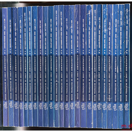 REVUE FRANÇAISE DE DROIT ADMINISTRATIF, de 1984 (n° 0) à 5/2023 [strictement complet]