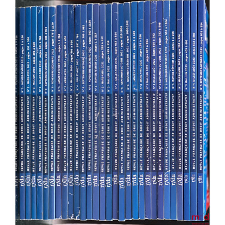 REVUE FRANÇAISE DE DROIT ADMINISTRATIF, de 1984 (n° 0) à 5/2023 [strictement complet]