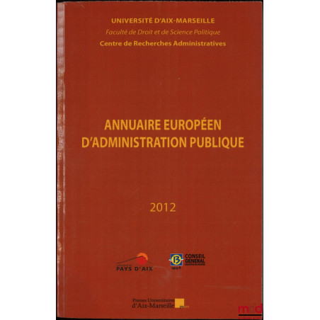 ANNUAIRE EUROPÉEN D’ADMINISTRATION PUBLIQUE, 2012, n° XXXV