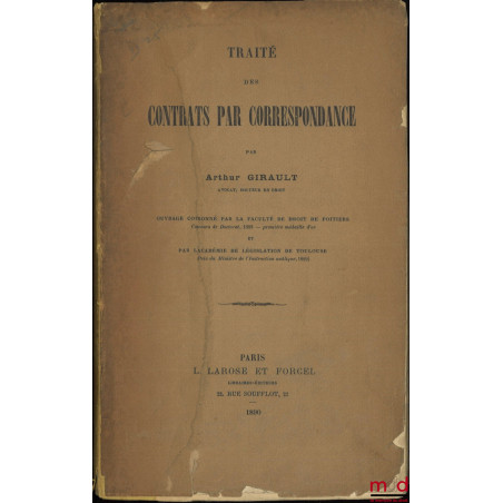 TRAITÉ DES CONTRATS PAR CORRESPONDANCE