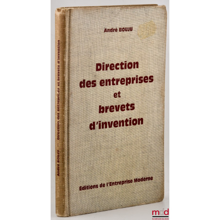DIRECTION DES ENTREPRISES ET BREVETS D’INVENTION