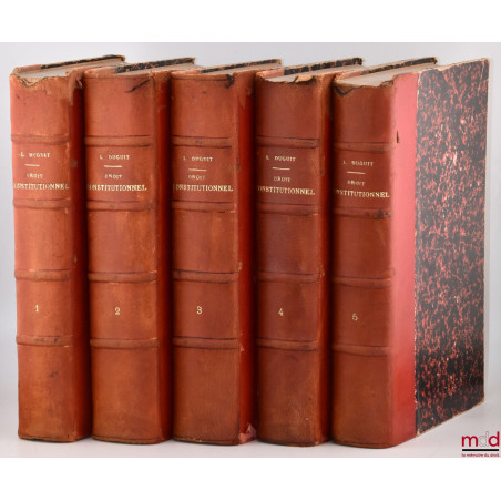 TRAITÉ DE DROIT CONSTITUTIONNEL, 3e éd. :t. I : La règle de droit - Le problème de l?État ;t. II : La Théorie générale de l...