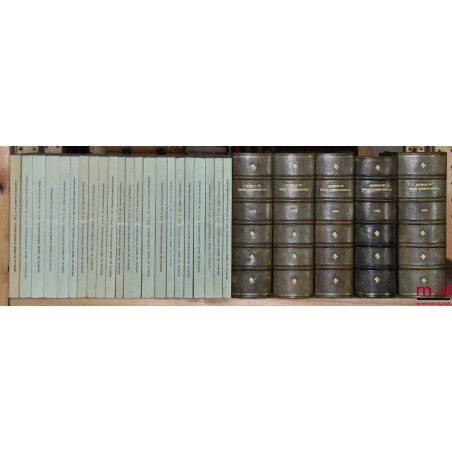 JOURNAL DE DROIT INTERNATIONAL, fondé en 1874 par Édouard Clunet, rédacteur en chef Berthold Goldman, de 1988 à 1999