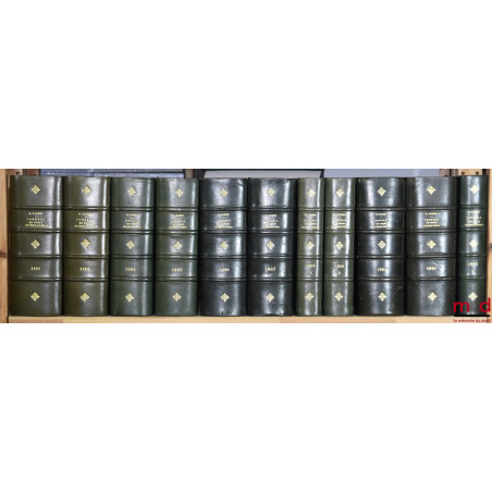 JOURNAL DE DROIT INTERNATIONAL PRIVÉ, Recueil critique de doctrine, jurisprudence et législation, concernant les étrangers et...