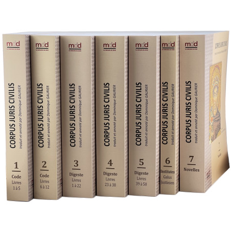 CORPUS JURIS CIVILIS, traduit et annoté par Dominique GAURIER, Préfaces de Pascal Pichonnaz, Tome 1 : Code, Livres 1 à 5...