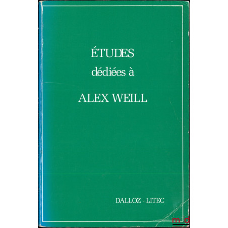 ÉTUDES DÉDIÉES À ALEX WEILL