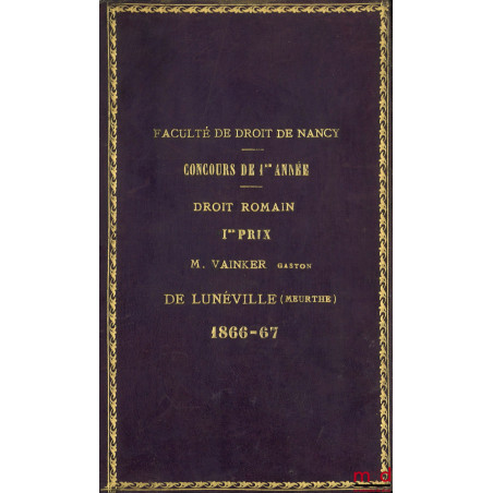 LE DROIT DES OBLIGATIONS, Traduit de l’allemand par C. Gérardin et P. Jozon