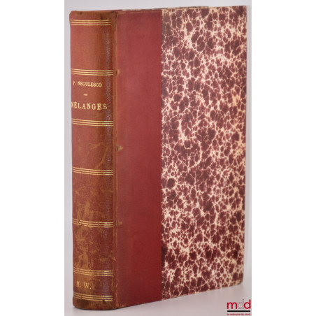 MÉLANGES PAUL NEGULESCO