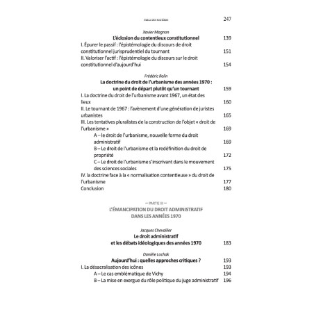 LA DOCTRINE PUBLICISTE ET LE TOURNANT DES ANNÉES 1970, sous la direction de Wanda MASTOR et Jean-Gabriel SORBARA, Cet ouvra...