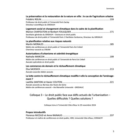 Les Cahiers du GRIDAUH, Numéro 34/2025 :AMÉNAGEMENT, URBANISME, SÉCURITÉ ET CHANGEMENT CLIMATIQUE.Ouvrage coordonné par Nor...