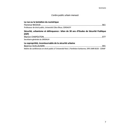 Les Cahiers du GRIDAUH, Numéro 34/2025 :AMÉNAGEMENT, URBANISME, SÉCURITÉ ET CHANGEMENT CLIMATIQUE.Ouvrage coordonné par Nor...