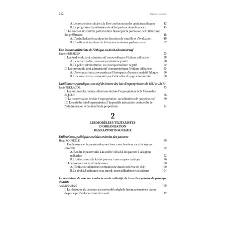 L?UTILITARISME JURIDIQUE sous la direction de Alicia MONNEHAY et Ludovic RISSELIN Actes du colloque de la jeune recherche ...