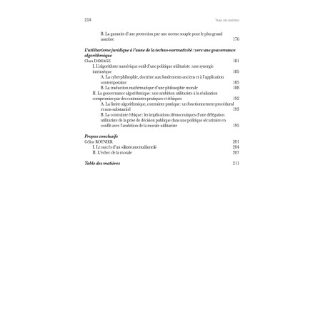 L?UTILITARISME JURIDIQUE sous la direction de Alicia MONNEHAY et Ludovic RISSELIN Actes du colloque de la jeune recherche ...