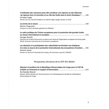 Les Cahiers du GRIDAUH, Numéro 35/2025 : LES GRANDES FORÊTS ET LA LUTTE CONTRE LE RÉCHAUFFEMENT CLIMATIQUE Perspectives cro...