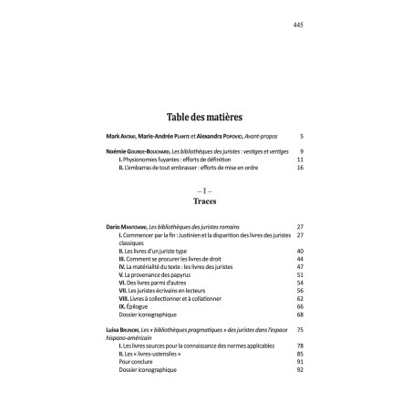 LES BIBLIOTHÈQUES DES JURISTES. Sous la direction de Noémie GOURDE-BOUCHARD, Mark ANTAKI,Marie?Andrée PLANTE et Alexandra ...