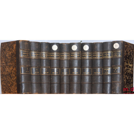 DICTIONNAIRE THÉORIQUE ET PRATIQUE DE PROCÉDURE CIVILE, COMMERCIALE, CRIMINELLE ET ADMINISTRATIVE AVEC FORMULES DE TOUS LES A...