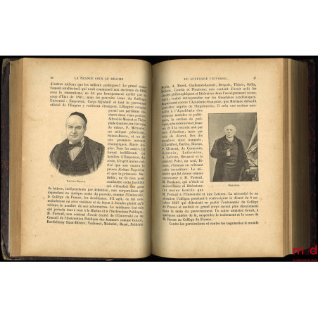 LA FRANCE SOUS LE RÉGIME DU SUFFRAGE UNIVERSEL, Bibl. d’Histoire illustrée