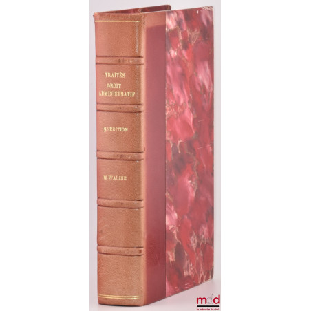 MANUEL ÉLÉMENTAIRE DE DROIT ADMINISTRATIF, 9e éd.