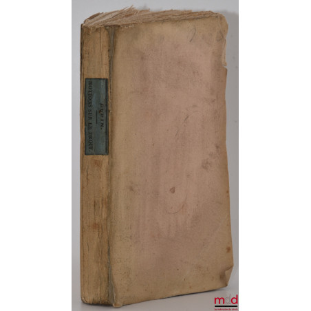 NOTIONS ÉLÉMENTAIRES SUR LA JUSTICE, LE DROIT ET LES LOIS