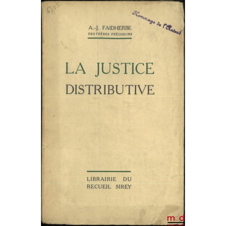 LA JUSTICE DISTRIBUTIVE