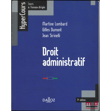 DROIT ADMINISTRATIF, 11e éd., coll. Hypercours