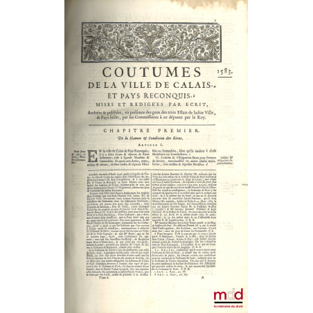 NOUVEAU COUTUMIER GÉNÉRAL OU CORPS DES COUTUMES GÉNÉRALES ET PARTICULIÈRES DE FRANCE, ET DES PROVINCES CONNUES SOUS LE NOM DE...