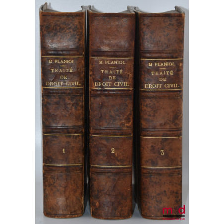 TRAITÉ ÉLÉMENTAIRE DE DROIT CIVIL conforme au programme officiel des Facultés de Droit, 6e éd.