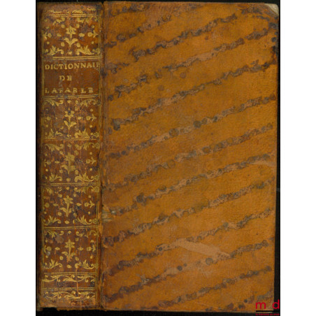 DICTIONNAIRE ABRÉGÉ DE LA FABLE POUR L?INTELLIGENCE DES POËTES, DES TABLEAUX & DES STATUES, dont les sujets sont tirés de l?H...