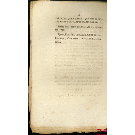COMPTE RENDU PAR LA SOCIÉTÉ DES GARDES NATIONAUX À L’ARMÉE PARISIENNES, ET AUX 83 DÉPARTEMENS DE FRANCE ;RÉGLEMENT DE LA SOC...
