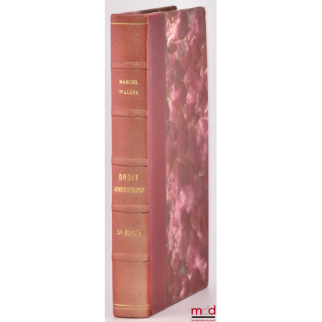 MANUEL ÉLÉMENTAIRE DE DROIT ADMINISTRATIF, 5e éd.