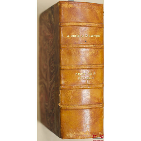 COURS ÉLÉMENTAIRE DE DROIT CIVIL FRANÇAIS, t. I, 11e éd.