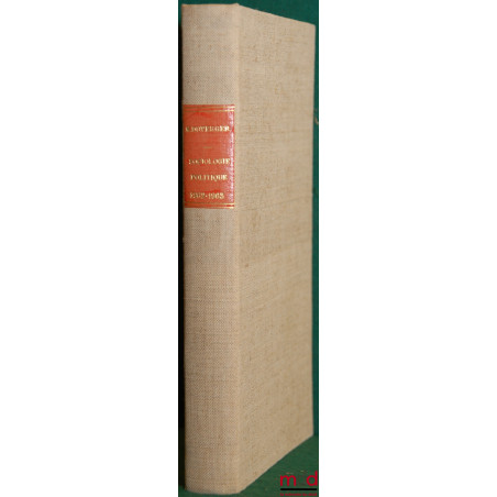 INTRODUCTION À LA SOCIOLOGIE POLITIQUE, cours de licence 1re année 1962-1963 et COURS DE SCIENCE POLITIQUE, D.E.S. 1959-1960