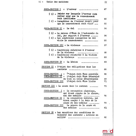 COURS DE DROIT CIVIL, Capacité 2e année, 1953-1954
