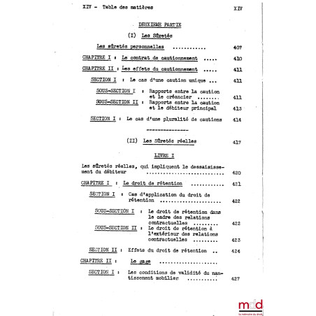 COURS DE DROIT CIVIL, Capacité 2e année, 1953-1954