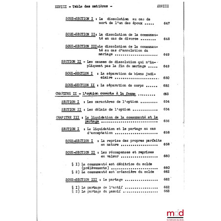 COURS DE DROIT CIVIL, Capacité 2e année, 1953-1954