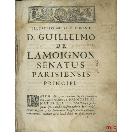 [THEOPHILUS RENOVATUS, SIVE LEVIS AC SIMPLEX VIA AD INSTITUTIONES JURIS CIVILIS.], Édition originale