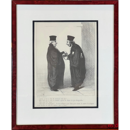 LES GENS DE JUSTICE, Lithographie en noir publiée initialement dans Le Charivari le 29 avril 1845, Série Les gens de justice ...