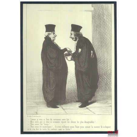 LES GENS DE JUSTICE, Lithographie en noir publiée initialement dans Le Charivari le 29 avril 1845, Série Les gens de justice ...