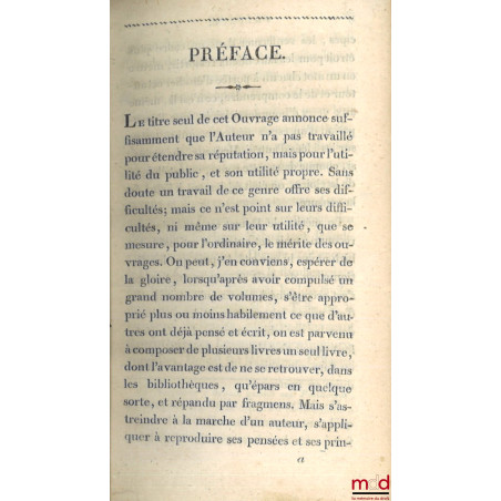 ABRÉGÉ DES LOIS CIVILES DE DOMAT, Conférées avec le Code Napoléon