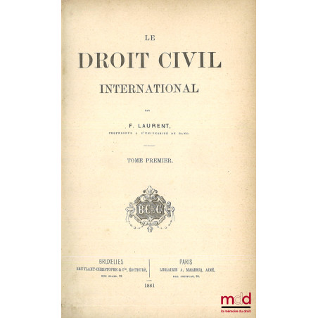 DROIT CIVIL INTERNATIONAL
