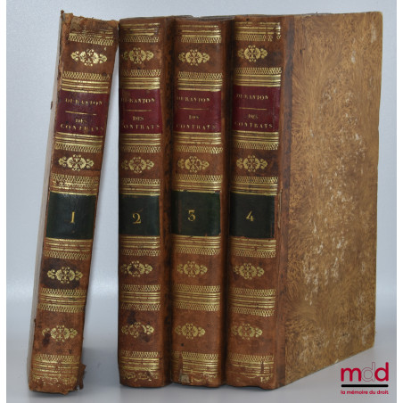 TRAITÉ DES CONTRATS ET DES OBLIGATIONS EN GÉNÉRAL SUIVANT LE CODE CIVIL