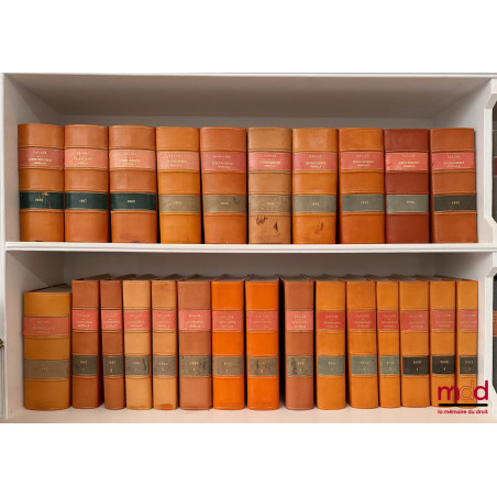 JURISPRUDENCE GÉNÉRALE. RECUEIL PÉRIODIQUE ET CRITIQUE DE JURISPRUDENCE, DE LÉGISLATION ET DE DOCTRINE EN MATIÈRE CIVILE, COM...