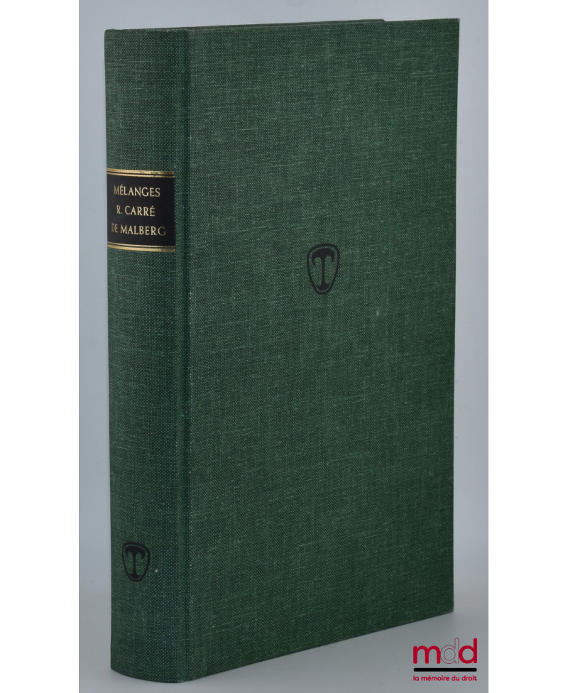 MÉLANGES R. CARRÉ DE...