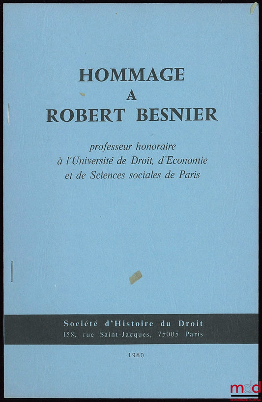 IMBERT (Jean) – ÉCONOMIE ET BIENFAISANCE EN LORRAINE AU TEMPS DE STANISLAS, extrait des Mélanges Robert BESNIER