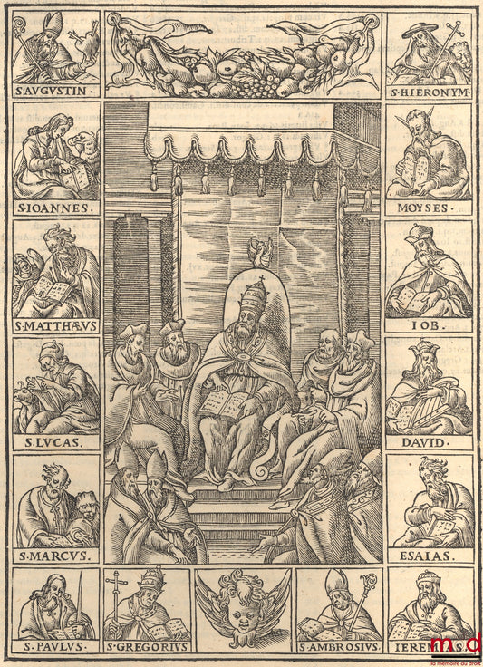 LANCELOTTI (Paulo) – CORPUS JURIS CANONICI EMENDATUM ET NOTIS ILLUSTRATUM GREGORII XIII (…) JUSSU EDITUM. Nunc indicibus novis, et appendice Pauli Lancelotti, Perusini adauctum : cuius partes indicat aversa pagina