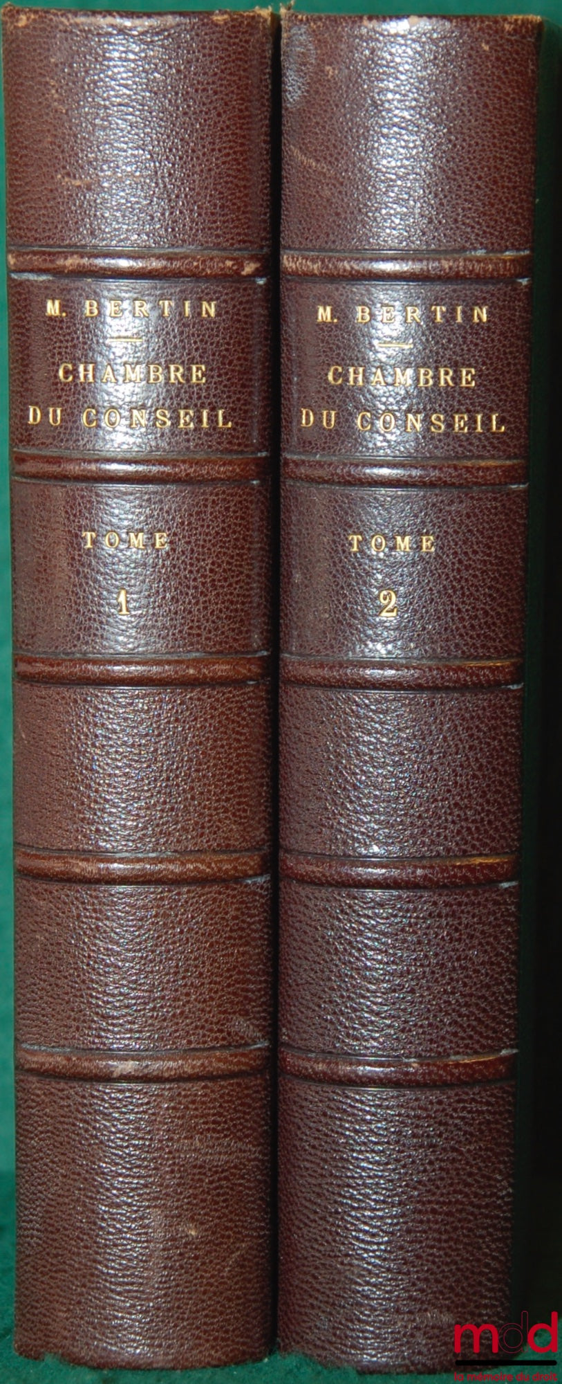 BERTIN (Jean-Louis-Henri) – CHAMBRE DU CONSEIL, 3e éd. par Alphonse BLOCH et Georges BREUILLAC