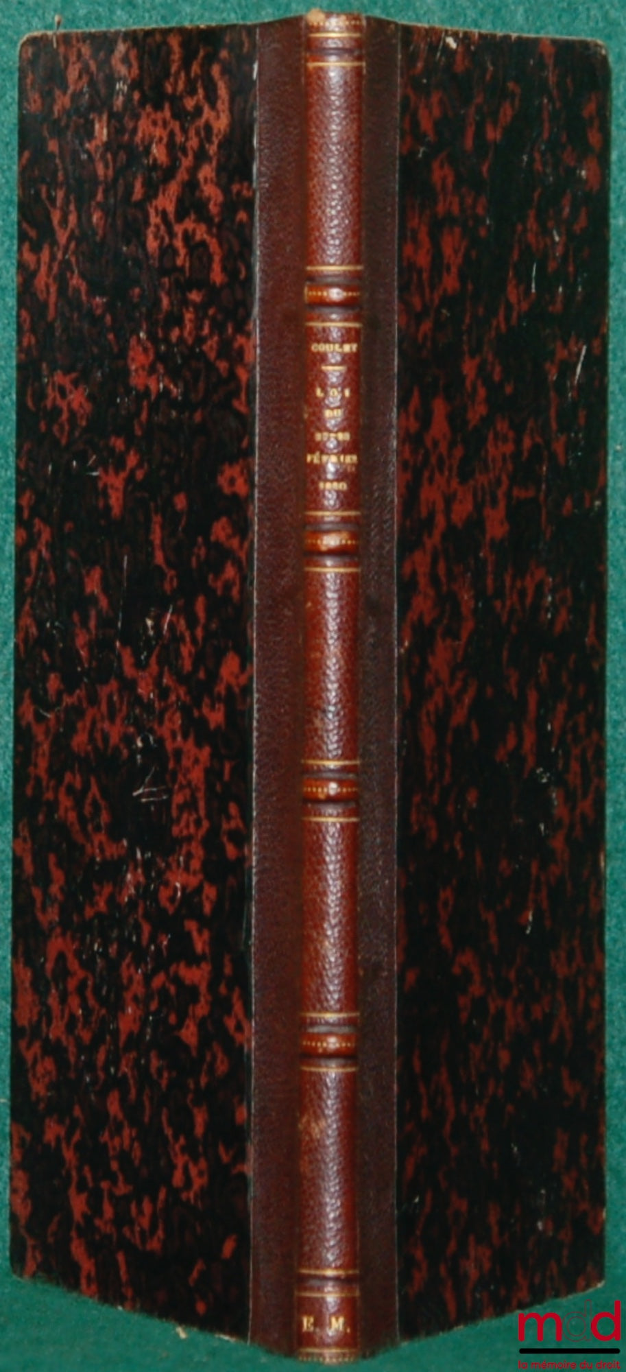 COULET (Paul) – COMMENTAIRE ET EXPLICATION PRATIQUE DE LA LOI DU 27-28 FÉVRIER 1880 RELATIVE À L’ALIÉNATION DES VALEURS MOBILIÈRES APPARTENANT AUX MINEURS, ET À LA CONVERSION DE CES VALEURS EN TITRES AU PORTEUR, extrait de la Revue pratique de droit franç