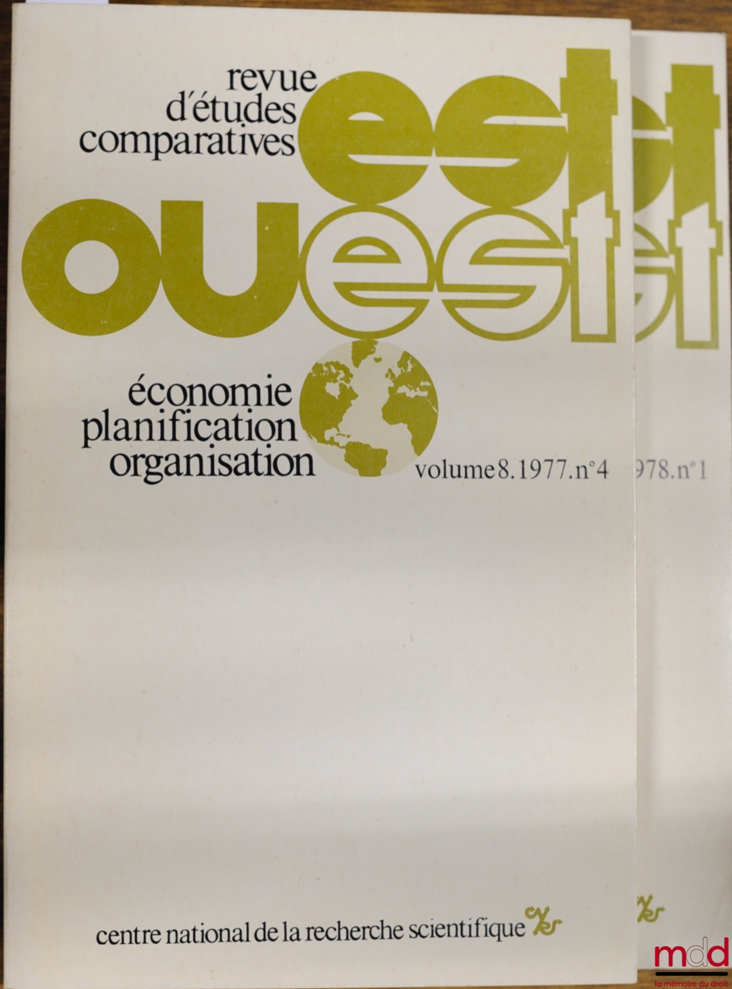 [Périodique] – REVUE DE L’EST, Revue d’études comparatives est-ouest, Économie, Planification et Organisation, vol. III, n° 4, 1977 et vol. 9, n° 1, 1978